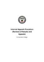 Internal Appeals Procedure (Reviews of Results and Appeals)
