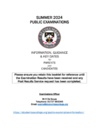 Summer 2024 Public Exam Guidance