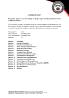Admissions Policy