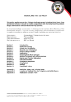 Medical and First Aid Policy