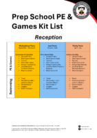 Prep School PE & Games Kit List